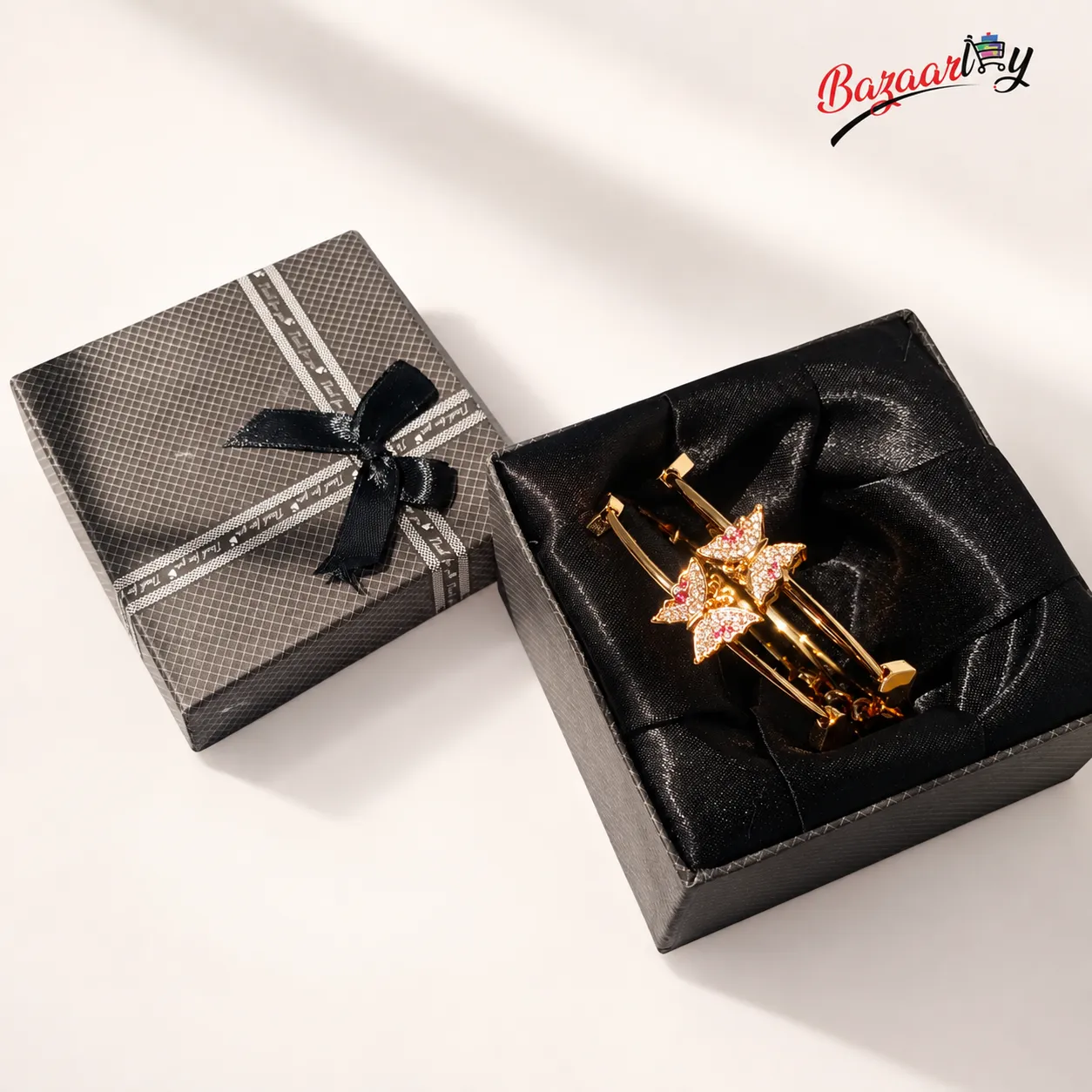 Women Gold Tone Butterfly Bracelet | Elegant Fashion Bangle | Anti Tarnish Lightweight Jewelry